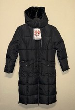 Canada Weather Gear Womens Black Parka Jacket Coat Size SZ L NEW $ 400 - picture