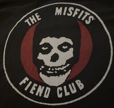 The Misfits Fiend Club Official Merchandise T-Shirt XL Unisex (Black W/Logo) picture