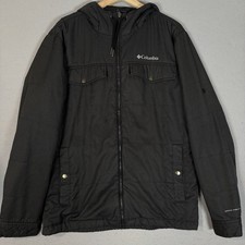 Columbia Men L Montague Falls II Insulated Jacket Omni-Heat Hood Gray picture