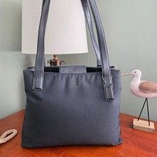 Coach 7402 Mercer Shoulder Bag Black Twill Leather Satchel Vintage picture