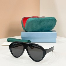 Gucci GG0479S Black Aviator Sunglasses Black Lens 60-13-150 picture