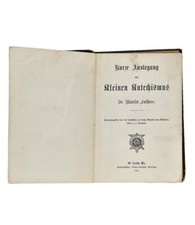 Luther's Small Catechism German Der Kleine Katechismus 1902 Hardcover Signed picture