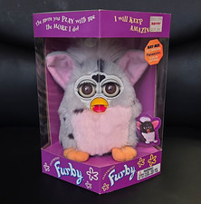 Vintage 1998 Leopard Pink & Grey Furby MPN 70-800 NEW IN BOX Untested picture