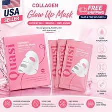 Quasi Salmon PDRN Collagen Face Mask 4Pack Korean Hydrating Gel Mask Cream serum picture