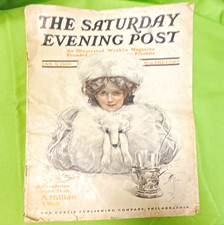 The Saturday Evening Post Illustrated Weekly Magazine Jan 9 1909 Harrison Fisher picture