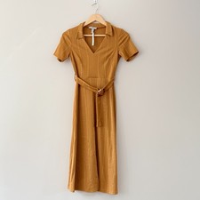 Asos Brown Polyester Elastane Midi Dress NWT picture