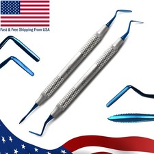 Serrated Periotome PT1 PT2 Set Dental Implant Tooth Atraumatic Extraction Scaler picture