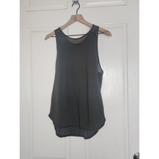 Lululemon Sculpt Tank Top II Dark Gray Grey Mesh Back Size Medium picture