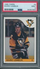 1985/86 Topps #9 Mario Lemieux PSA MINT 9 *7848 picture