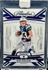 2023 Flawless Wes Welker💎Sapphire Encased Gemstone Hologram,SSP/15⭐️Patriots picture