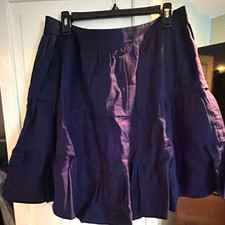 NWOT Soft Surroundings XL Navy skirt/elastic waist picture