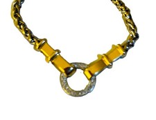 Alwand Vahan Sterling Silver & 14k Necklace  Wheat Chain 17” W/ Diamonds picture