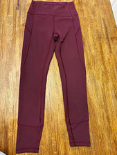 Lululemon In Movement 25” Everlux Leggings - Size 4 - Burgundy picture