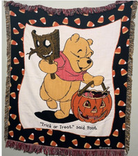 Winnie the Pooh Vintage Woven Blanket 1990's picture