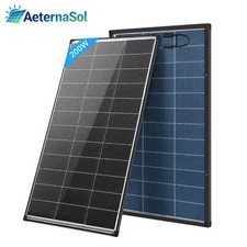 AeternaSol 200W Bifacial Solar Panel 18V N-Type Mono PV RV Home Off-Grid Battery picture