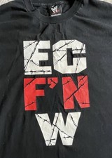 Vintage 90s WWE ECW EC F’N W Barbed Wire Shirt Black 2XL Authentic Wrestling Tee picture