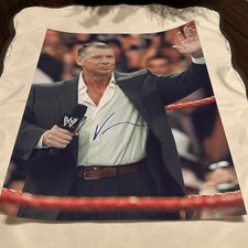 Vince McMahon 8X10 Signed Autographed WWE Authentic Photo w/COA Proof Hologram picture