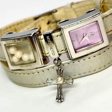 Mikimoto 5-Pearl Charm Watch Case0.6in Battery Replaced picture