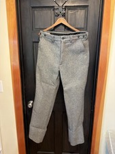 Vintage Filson Mackinaw Wool Pants Talon Era Grey Gray Style 89 - Unhemmed picture