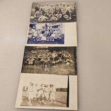 Vintage 1904-1910 Baseball RPPC Postcard Lot 4, Keene Hinsdale Sullivan NH Named picture