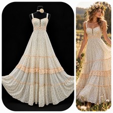 VTG'70s Gunne Sax by Jessica  San Francisco Prairie Sun Dress Prairie Boho  picture