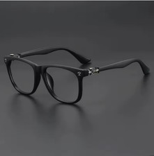 Vintage Chrome Square Frame Glasses Men And Women, Non-Prescription Eyewear, picture
