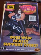 WCW Magazine Issue 37 April 1998 Sting Cover & Insert Poster picture