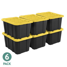 Sterilite Large Storage Bin, 27 Gallon Durable Plastic Storage Tote with Snap-On picture