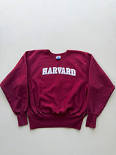 Vintage Champion Harvard Crimson Maroon Reverse Weave Crewneck Sweatshirt Size M picture