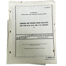 1961 Airborne & Portable Engine Analyzers Book B-36 B-50 C-124 Aircraft Navy picture