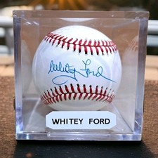 New York Yankees Whitey Ford Vintage Signed Bobby Brown Baseball PSA DNA picture