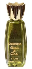 Vintage Coty Emeraude Parfum de Toilette .5 fl oz Splash Bottle White Flower Cap picture