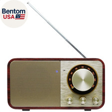 FM Radio with Bluetooth Retro Bluetooth Speaker Vintage Radio with SD/USB Memory picture
