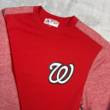 Majestic Washington Nationals MLB Long Sleeve Shirt - Red Size M picture
