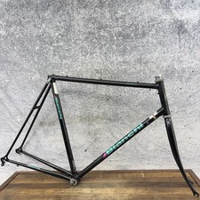 Vintage Bianchi Brava Road Bike Frame 59cm Lugged Steel Celeste 700c 126mm picture