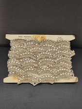 Vtg Fred Frankel New York Eloquent Rhinestone Lace Beadwork Ribbon Trim 1