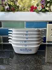 Vtg Corning Ware Blue Cornflower 6 Petite Pan Set 1 3/4 Cup 70’s 80’s Excellent picture