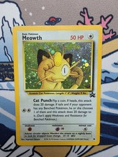 Pokemon Meowth 10/53 Wotc Black Star Promo Holo Swirl picture