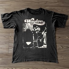 Waylon Jennings Outlaw Country Recording Studio Black T-Shirt picture