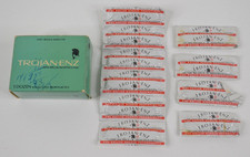 Vintage Trojan ENZ Condoms w/ Special Receptacle End Pack of 10 in Box 1972 picture