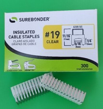 Surebonder #14516C 5/16” x 1/4” #19 Insulated Staples Clear for 5659 Arrow T59 picture