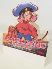 VTG 1987 An American Tail Fievel Cut-Out Counter 6x7 Display VHS Promo - NOS picture