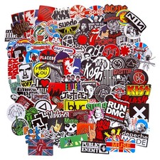 100PCS Rock Band Sticker Lot Vinyl Decal Pack Heavy Metal Punk Rock Music Laptop picture