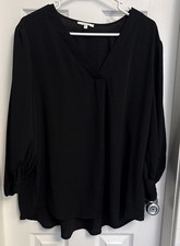 Maurices Black Long Sleeve Top Size 1X picture