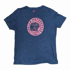 Lucky Brand Indian Motorcycle 1901 Graphic T-Shirt Navy Size L picture
