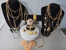 Nice Gold Tone Jewelry Lot some signed picture