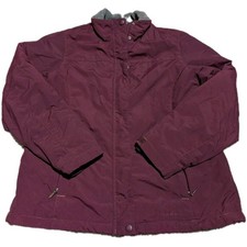 Women’s LL Bean Winter Jacket Wine Burgundy Size M picture