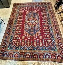 VINTAGE Nepalese wool rug-Tribal Design 4.92 ft × 6.75 ft picture