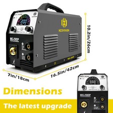 HZXVOGEN 5in1 Gas NoGas MIG Welder 250A Pulse Aluminium MIG LED Welding Machine picture