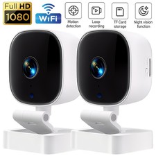 2x Camaras De Seguridad Wifi Casa Exterior Inalambrica Con Vision Nocturna 1080P picture